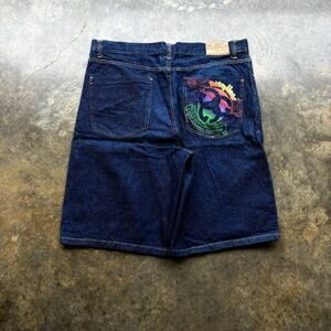 Crazy Vintage Baggy‎ Y2K Embroidered Jorts